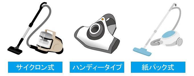 検証に使った掃除機は3種類